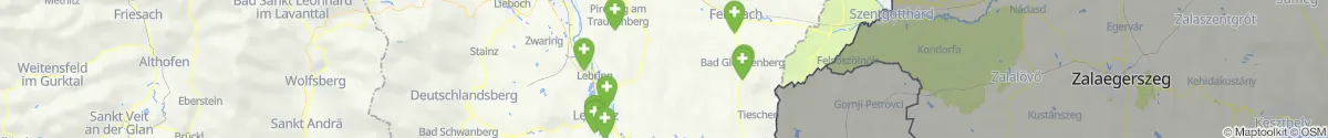 Kartenansicht für Apotheken-Notdienste in der Nähe von Mettersdorf am Saßbach (Südoststeiermark, Steiermark)